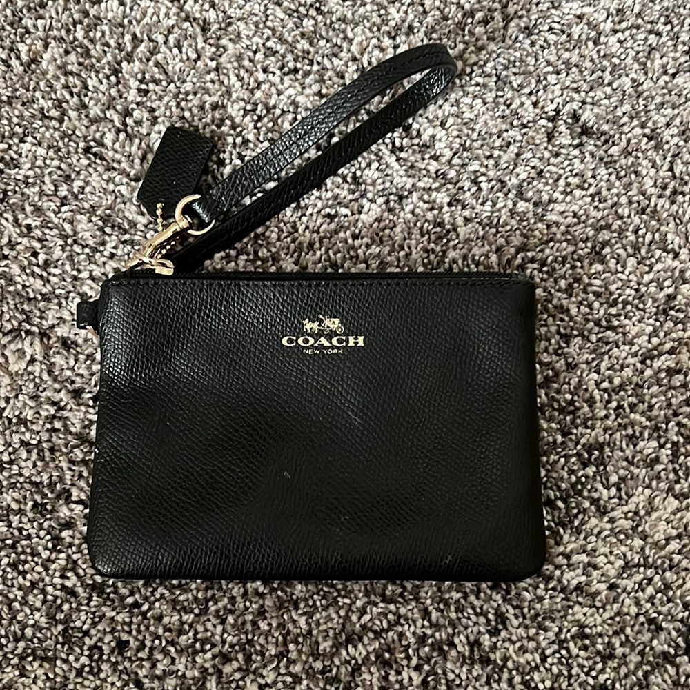 Black Coach Wallet Wristlet